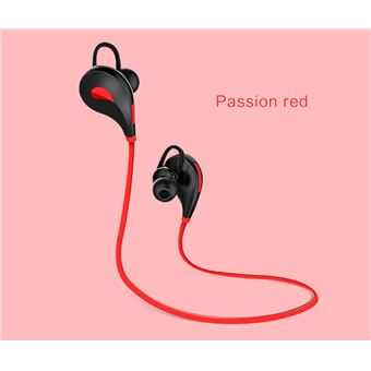 Ecouteurs Bluetooth Sport pour ASUS ZenPad 3S 10 Smartphone Sans Fil Bouton Son Kit Main Libre INTRA AURICULAIRE Universel (ROUGE) - 1