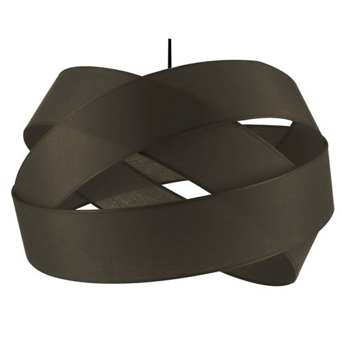 Suspension cylindre en coton entremêlé Bijou 38cm gris gris