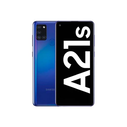 Samsung Galaxy A21s - 4G smartphone - double SIM - RAM 4 Go / Mémoire interne 64 Go - microSD slot - Écran LCD - 6.5 - 1600 x 720 pixels - 4x caméras arrière 48 MP, 8 MP, 2 MP, 2 MP - front camera 13 MP - bleu