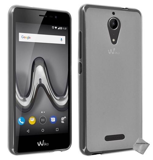 Housse etui coque pochette silicone gel fine pour Wiko Tommy 2 Plus avec film ecran - BLANC TRANSPARENT