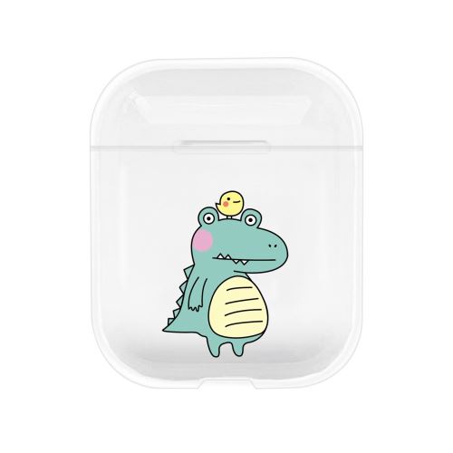 Coque en TPU modèle de dessin animé rigide dinosaure mignon pour votre Apple AirPods (2019)/(2016)