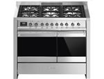 CENTRE DE CUISSON 100 CM, GAZ, DOUBLE FOUR DONT 1 PYROLYSE, PORTE FROIDE, CHALEUR TOURNANTE