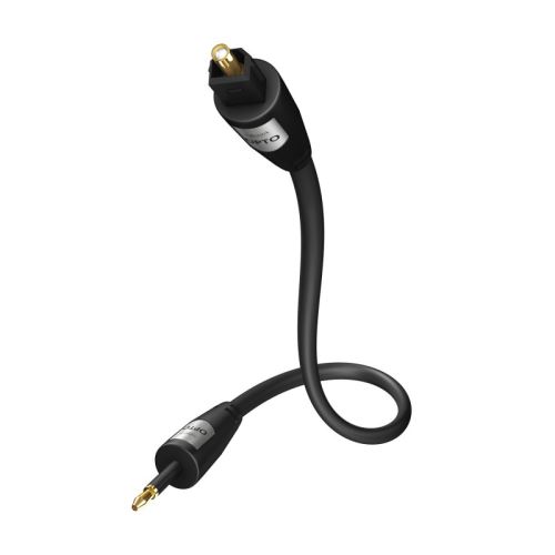 Câble numérique optique Star Opto 3,5 Mini Toslink Black INAKUSTIK - 003121071, longueur 0,75 mètre Noir
