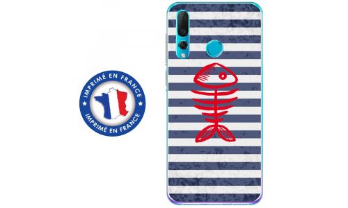 Coque souple pour Huawei P Smart (2019) avec impression Motifs squelette poisson