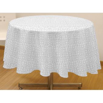 Nappe Toile Ciree Ronde D 160 Cm Croco Blanc Achat Prix Fnac