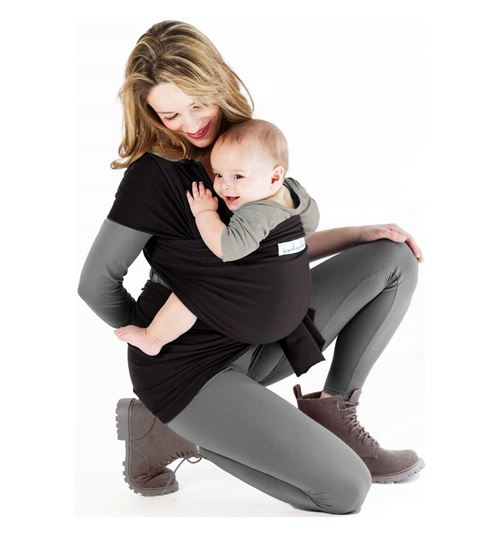 Je porte mon bébé echarpe de portage la basic presque noir