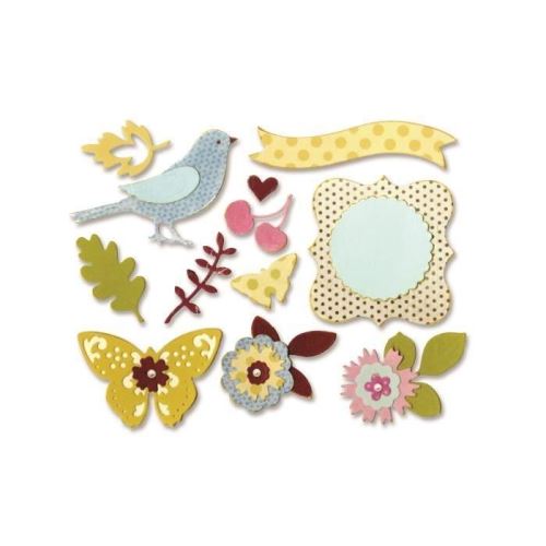 Sizzix matrice de découpe thinlits set 23 pieces - couronne florale de brenda walton siz660256