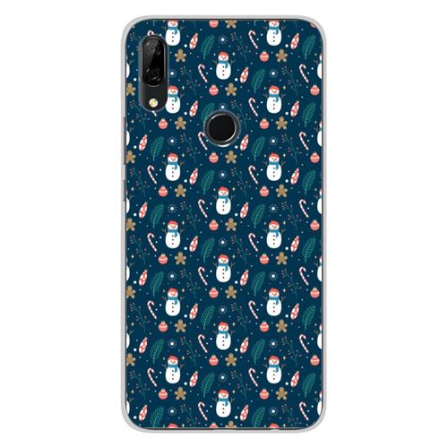 Coque en silicone imprimée compatible Huawei P Smart Z NO Bonhomme de neige