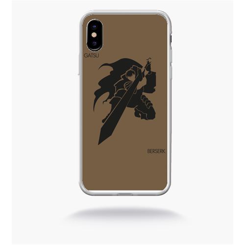 Coque gatsu berserk compatible apple iphone x bord transparent