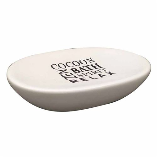 Non Communiqué Blanc Porte Savon Imprimé Tikal 12Cm - Image 1