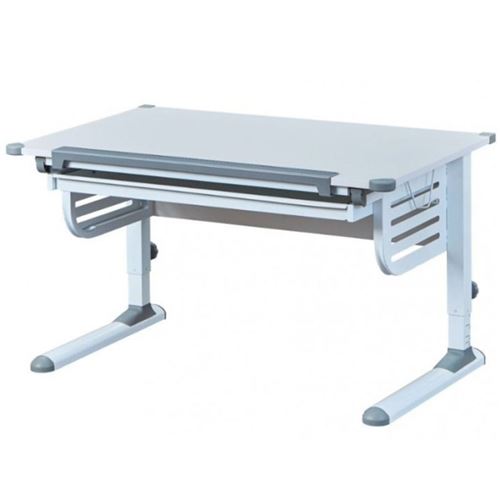 Paris Prix - Bureau Inclinable 1 Tiroir ulrik 110cm Blanc