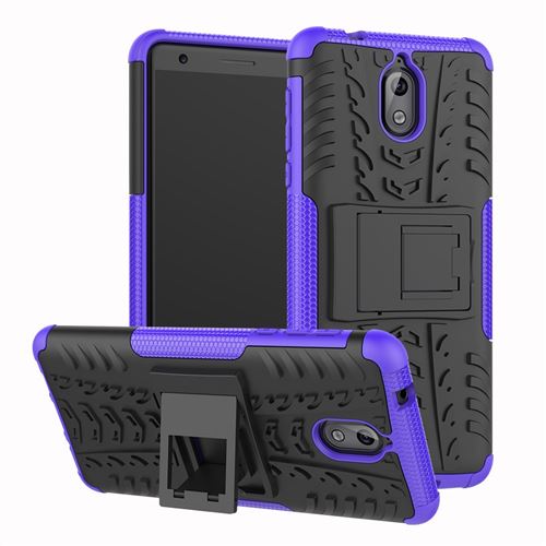 Coque en TPU antidérapant hybride violet pour votre Nokia 3.1