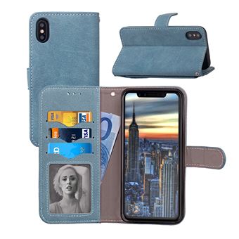 (#52) For iPhone X Matte Leather Horizontal Flip Leather ...