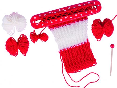 Goki TRICOT RAAM 25 X 5 X 3 cm avec aiguille à tricoter BOIS ET 4 FILS