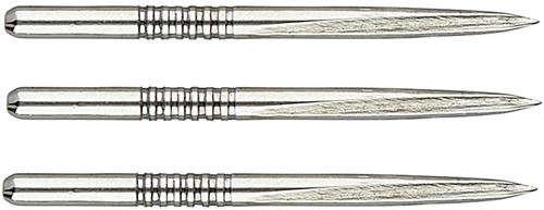 Unicorn Volute pointe acier dartpunten 36 mm 7 rainures argent