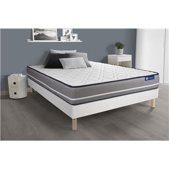 Ensemble matelas Ressorts ensachés ACTIFLEX PUR 180x200cm 3zones de confort + sommier KIT blanc - 1