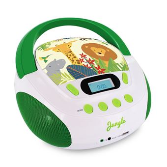 Lecteur Cd Mp3 Jungle Enfant Avec Port Usb Metronic Radio Achat Prix Fnac