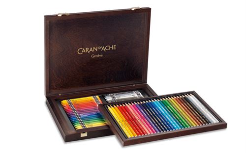 Coffret beaux-arts en bois - 30 crayons Prismalo + 40 NEOCOLOR II