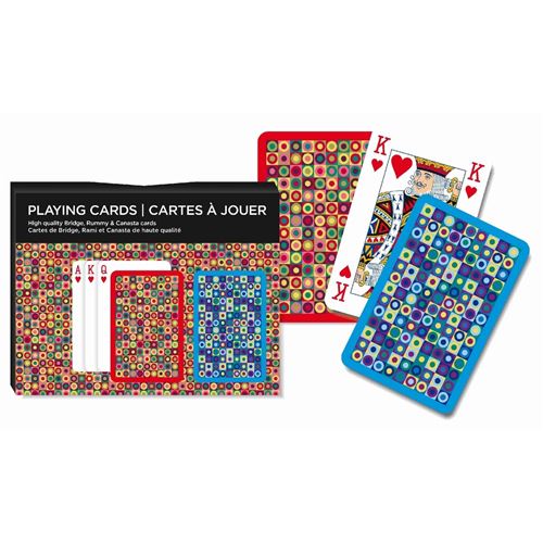 Coffret de 2 jeux de cartes DOTS HC PIATNIK Multicolore