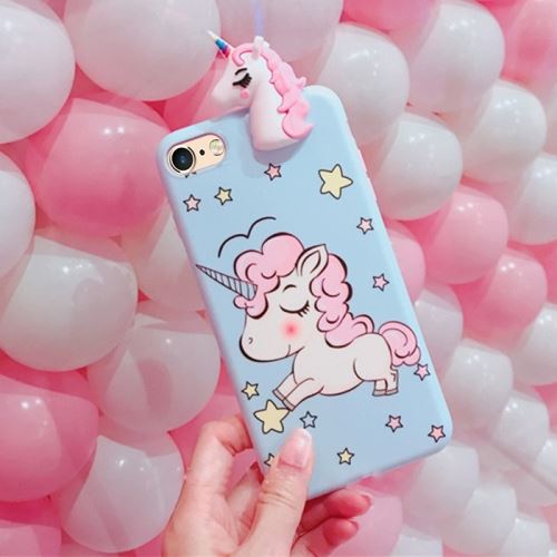iPhone 6 & 6s Coque Protection TPU licorne Bleu ALS54059