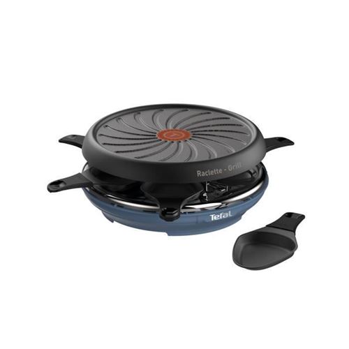Tefal Re12a401 Colormania Appareil A Raclette Multifonctions 6 Personnes Bleu Acier