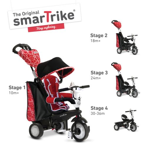 Smart Trike smarTrike 4 en 1 Chic rouge tricycle pour les tout-petits