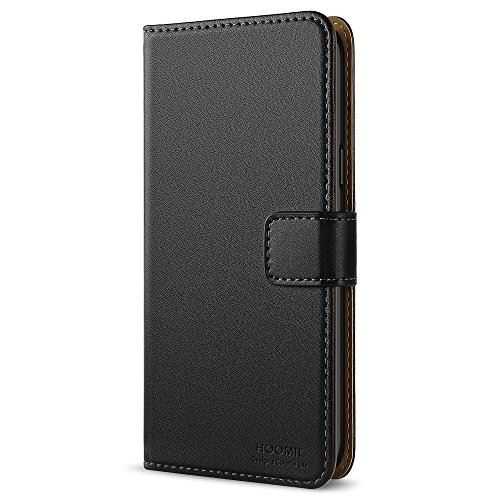 HOOMIL Coque Samsung S9, Housse en Cuir Premium Flip Case Portefeuille Etui Coque pour Samsung Galaxy S9 (H3236, Noir)