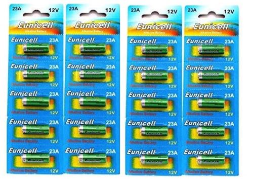 EUNICELL - Lot de 20 piles 23A EUNICELL - 12V Alcaline - MN21 A23 LRV08 E23A