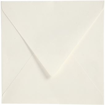 50 enveloppes carrées 16x16 cm en blanc, autocollantes, 100 g/qm