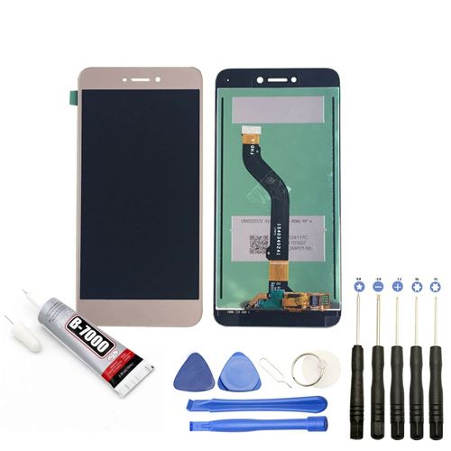 Visiodirect® Ecran complet: Vitre tactile + Ecran LCD compatible avec Huawei OR 8 LITE OR + Kit outils + Colle B7000 Offerte