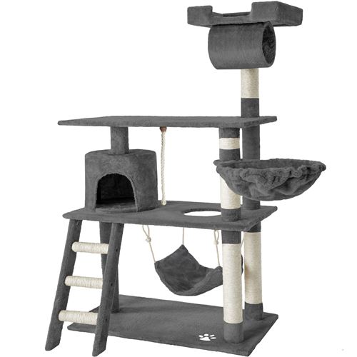 TecTake Arbre à chat MARCEL 141 cm - gris