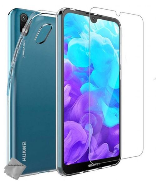 Housse etui coque silicone gel fine pour Huawei Honor 8S avec film ecran - TRANSPARENT TPU