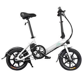 Velo Electrique Pliant Intelligent Fiido D3 7 8ah 36v 25km H Blanc Velos Achat Prix Fnac