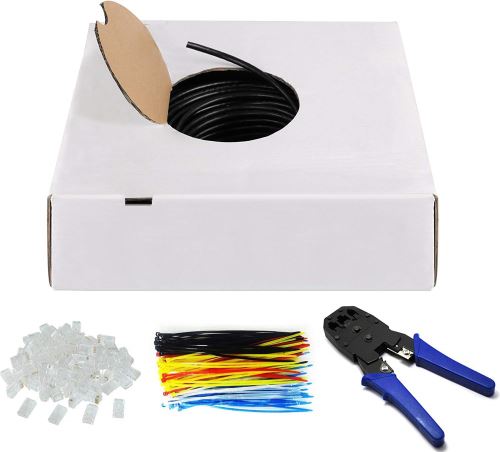 MicroConnect KAB033-100 100m Cat6 U/UTP (UTP) Noir câble de réseau - Câbles de réseau (100 m, Cat6, U/UTP (UTP), Noir)