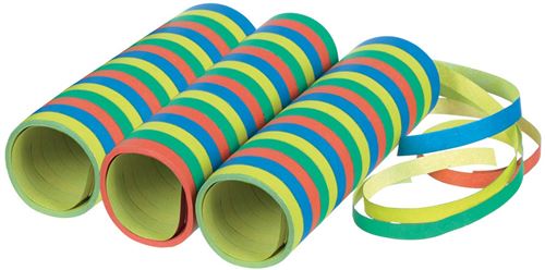 Amscan rouleaux serpentins 0,7 x 400 cm papier 3 pièces