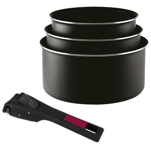 Sitram 3 Pieces De Casseroles Agile - Aluminium Anti-adhesif - O 16 / 18 / 20 Cm - Tous Feux Dont Induction - Noir