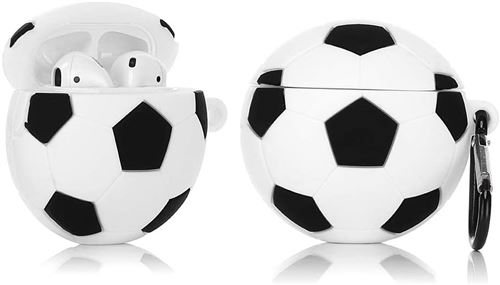 Coque en Silicone Compatible avec Apple Airpods 1 et 2,Design Sport-Football