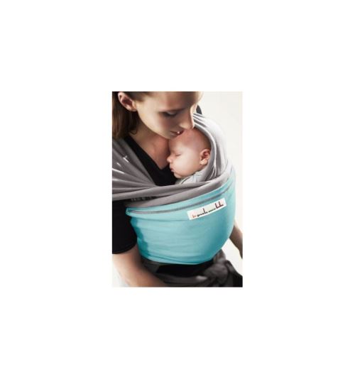 Je porte mon bébé echarpe de portage - originale - gris clair/turquoise