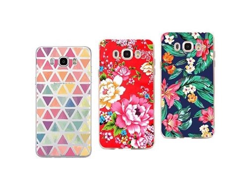 Pack de 3 Coques souples et résistantes anti choc avec impression gravée durable pour Samsung J3 2016 (J310)
