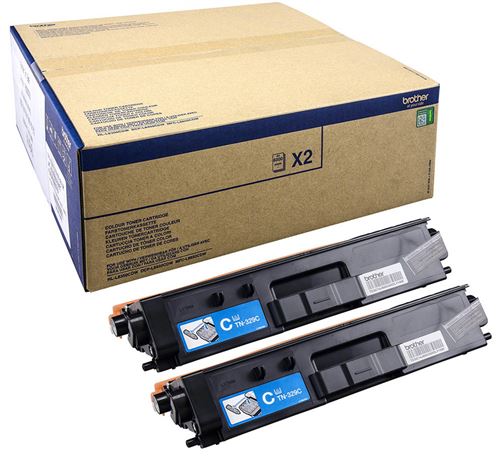Brother Brother Toner TN-329CTWIN Doppelpack Cyan (12000 Seiten)