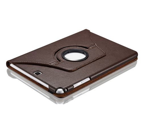 WISETONY® Etui PU cuir Coque Housse rotative 360°pour Samsung Galaxy Tab A T350/T355c/P350/P355 8.0 - Brun