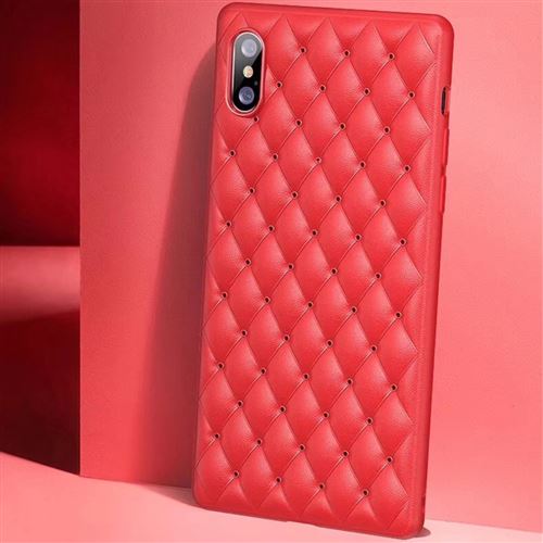 Coque en TPU tissée douce rouge pour votre Apple iPhone XS Max 6.5 pouces