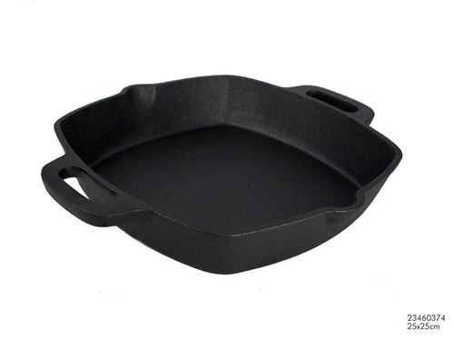 Plat de cuisson en fonte 25x25cm