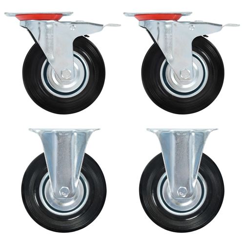 Vidaxl 12 Pcs Roulettes 125 Mm