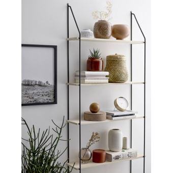 Etagere Murale Bois Et Metal Etroite Minimaliste Achat Prix Fnac