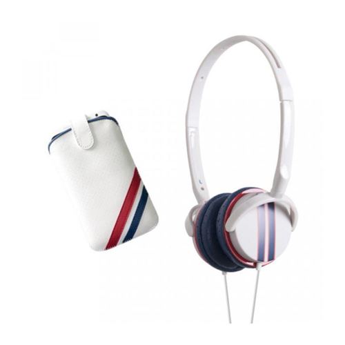 Pack Protection + Casque Racing Blanc/bleu