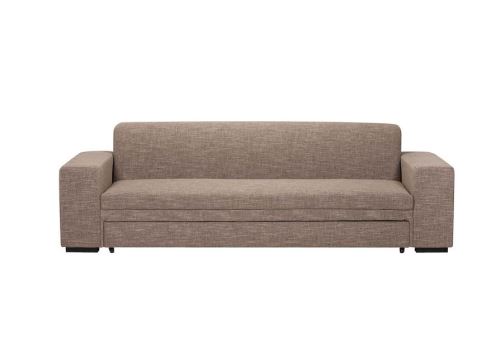 HOMEMANIA Canapé-Lit Bliss - Extensible - avec Compartiment de Rangement Latéral - Noyer, 245 x 88 x 75 cm