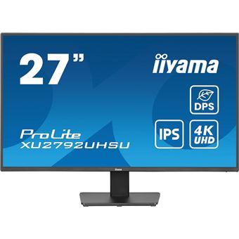 iiyama ProLite XU2792UHSU-B6 - Écran LED - 27" - 3840 x 2160 4K @ 60 Hz - IPS - 350 cd/m² - 1300:1 - 4 ms - HDMI, DisplayPort, USB-C - haut-parleurs - noir mat