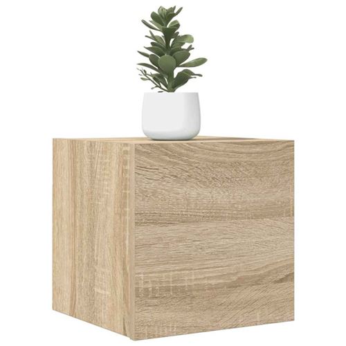 vidaXL Meubles TV muraux 2 pcs Chêne sonoma 30,5x30x30 cm