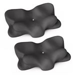 CHICASA 2 Oreillers Ergonomique Cervical en Mémoire de Forme - Coussin Papillon 2 en 1 pour Dormir sur le Côté et sur le Dos - 65x41x8/12cm - Gray